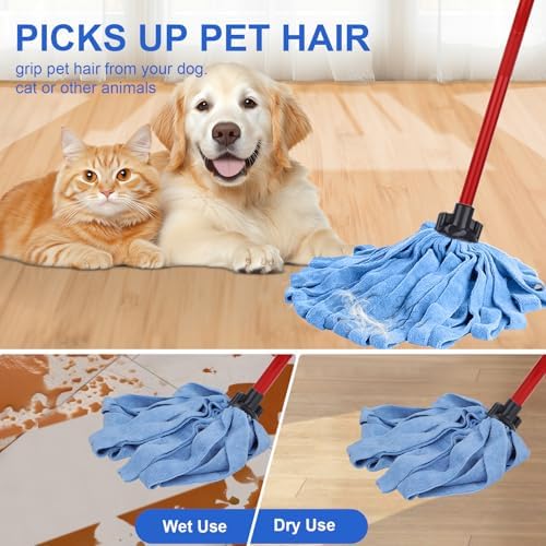 Microfiber Mop Cloth Heads Replacements: One Mop Handle - Image 3