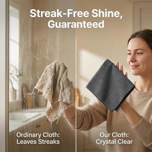 5 Pack Microfiber Cleaning Cloths — Lightweight, Lint-Free & Streak-Free Towels - Image 2