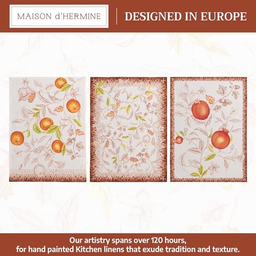 Maison d' Hermine Kitchen Towels Set of 3 Reusable 100% Cotton 27.50" x 20" - Image 2