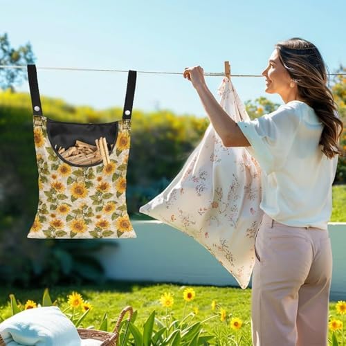 Sunflower Clothespin Organizer Bag Clothespin Bags - Image 2