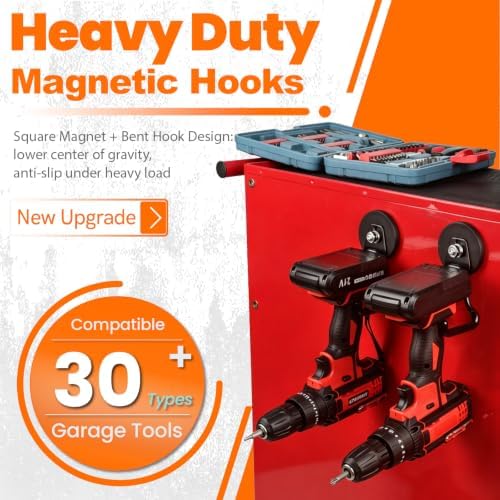 Heavy Duty Magnetic Garage Hooks, 4 Pack Strong Large Magnet Hook - Image 6