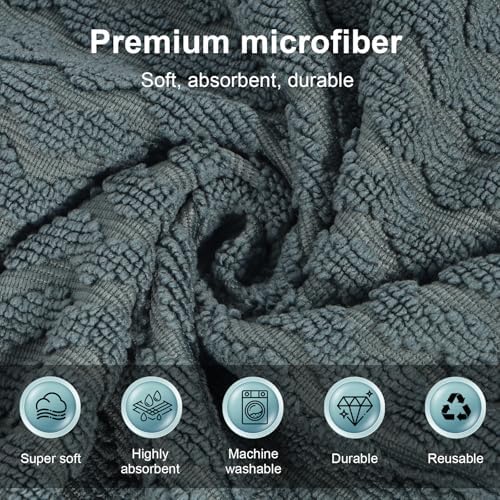 Dual-Sided Microfiber Cloths, 12x12 Lint-Free 6-Pack - Image 3