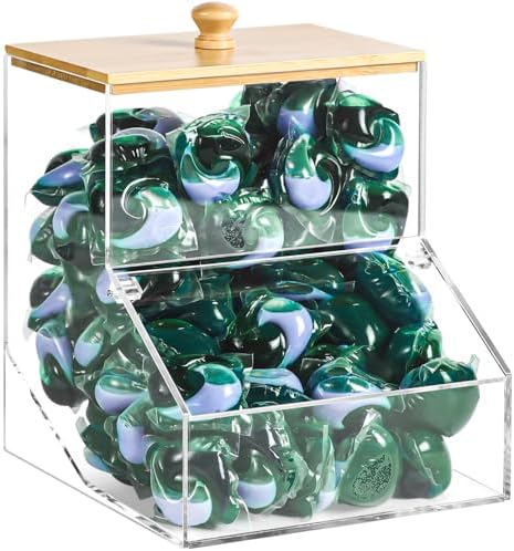 1GAL Large Acrylic Laundry Pods Container BY VEGEVIGI, Dishwasher Pods Holder by Unknown