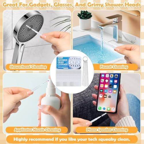 80 Pcs Shower Head Cleaner Tool–Showerhead Cleaning Brushes + Stainless Steel - Image 7
