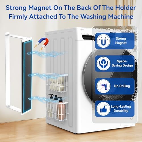 Laundry Room Organization and Storage Magnetic Dryer Ball Holder - Image 2