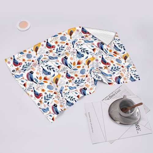 Floral Birds Kitchen Towels Decorative Set of 2 - Image 5