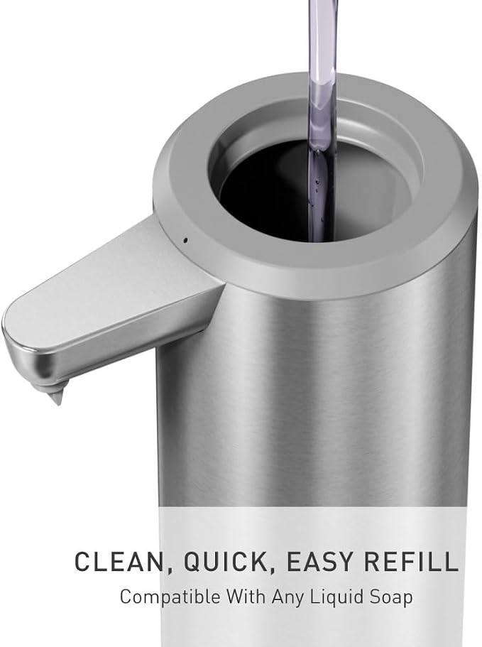 simplehuman Liquid Sensor Pump, 9 oz Automatic Soap Dispenser - Image 4