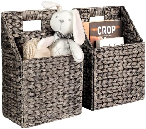 Wicker Hanging Storage Basket, Water Hyacinth Baskets, Wall Decor Hyacinth by SIEUSALEVN