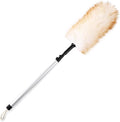 Lambswool Duster Extendable 31-55 Inch, Natural Electrostatic Feather Duster by Greenfeather
