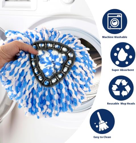 Spin Mop Replacement Head, 3 Pack Refills - Image 6