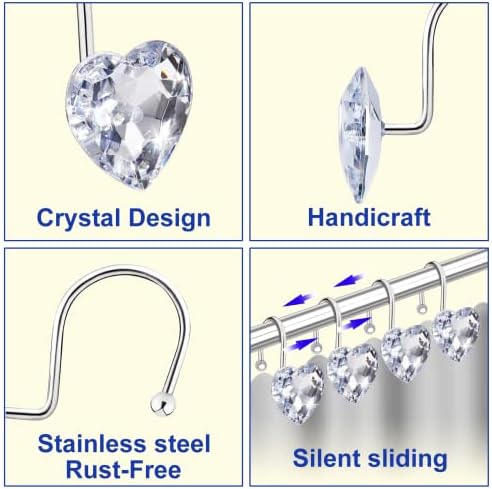 Shower Curtain Hooks Rings for Bathroom - Image 4