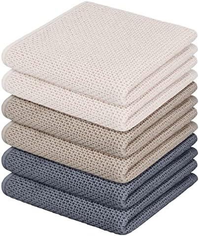 Nialnant 6 Pack Kitchen Hand Towels, 100% Cotton by Nialnant