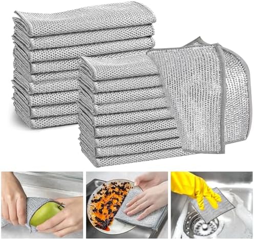 XANGNIER 20 Pcs Multipurpose Wire Dishwashing Rags by XANGNIER