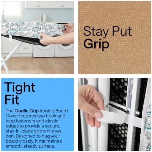 GORILLA GRIP Padded Ironing Board Cover, 15x54 Spiral - Image 3