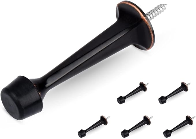 HOMOTEK 6 Pack Heavy Duty Solid Rigid Door Stop by HOMOTEK