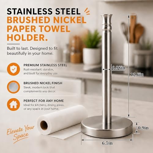 Paper Towel Holder Countertop, Standing Paper Towel Roll Holder - Image 5