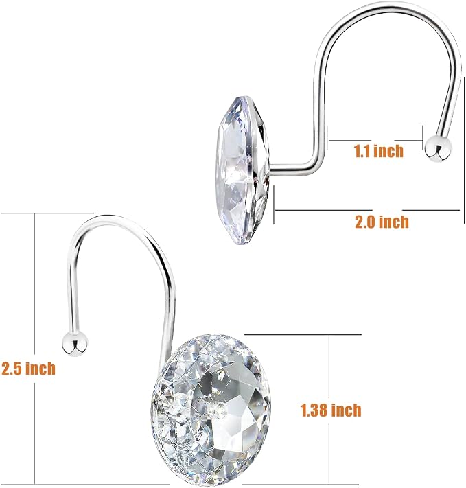 24PCS Shower Curtain Hooks Rings - Image 2