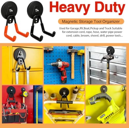 4 Pack Strong Magnet Hooks Heavy Duty, Rubber Coated No Damage Hook - Image 5