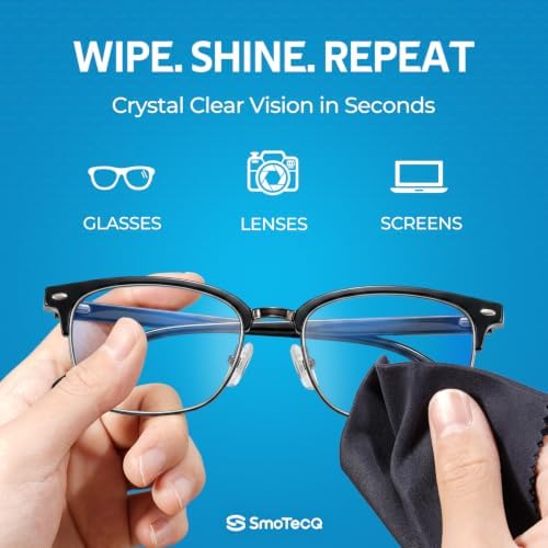 SmoTecQ 6 Pack Premium Microfiber Glasses Cleaning Cloths - Image 2