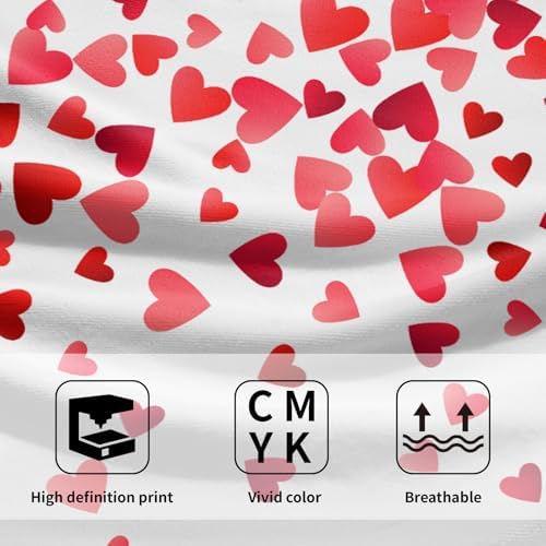 Happy Valentines Day Hand Towels Pack of 2 Romantic Red Pink Love Heart - Image 3