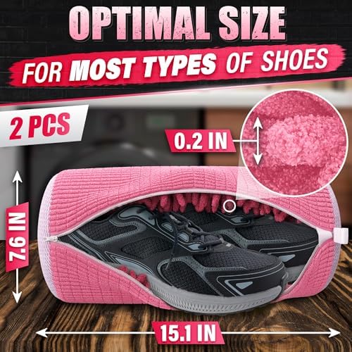 2 Pcs Reusable Shoe Washing Machine Bag, XXL - Image 2
