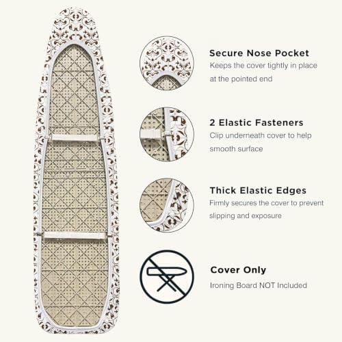 UniSimp Ironing Board Cover and Pad 18"x54" Extra Thick Natural Cotton - Image 6