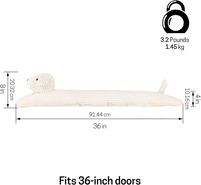 SWISSELITE 36 Inch Under Door Stopper, Decorative Door Noise Blocker | Weighted - Image 2