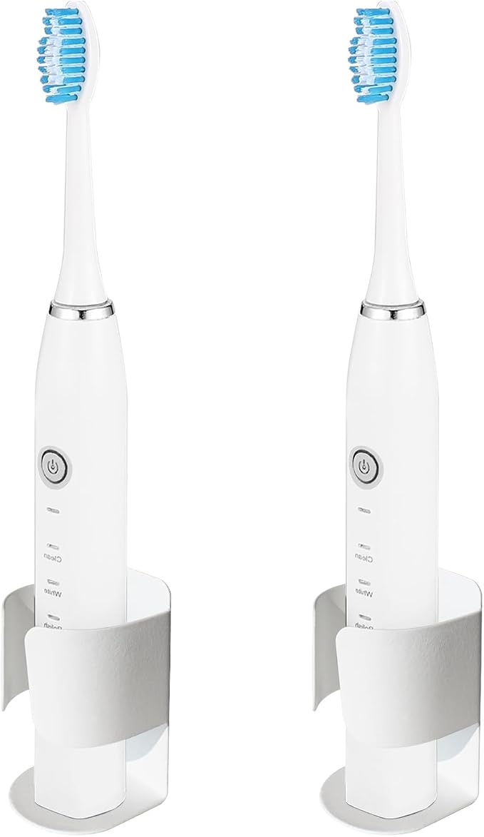 Electric Toothbrush Holder Wall Mount, 304 Stainless Steel Self-Adhesive - Image 2