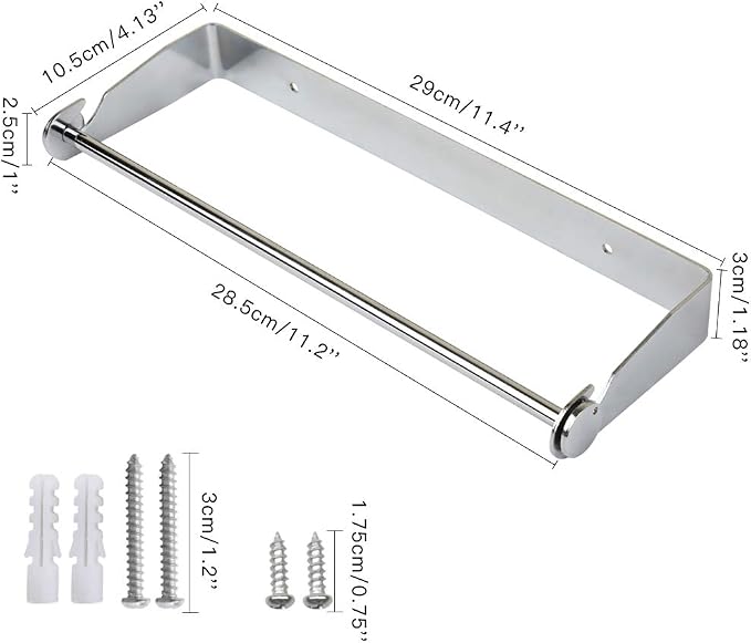 PHUNAYA Under Cabinet Paper Towel Holder Wall Mount - Image 7
