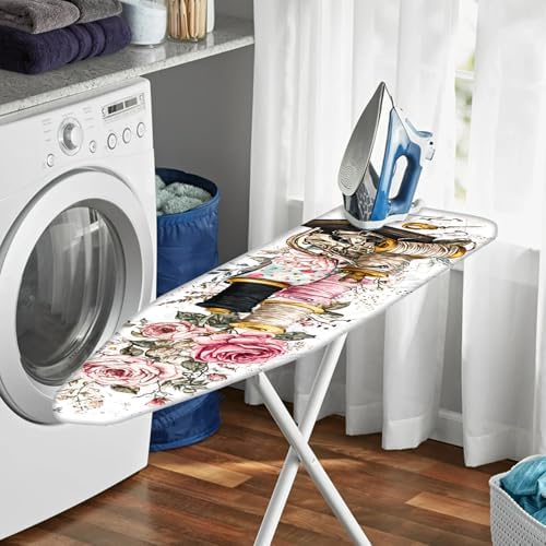 Nuxovilar Spools Roses Ironing Board Cover 15x54 Inches Polyester - Image 6