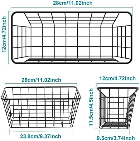 MaraFansie Over the Cabinet Door Organizer Wall Wire Baskets Hanging Kitchen - Image 6