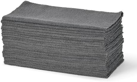 Amazon Basics Microfiber Cleaning Cloths, Ultra Absorbent, Lint Free, Streak by AmazonBasics