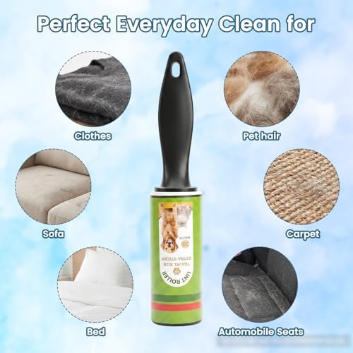 24 Rolls Compact Lint Rollers for Pet Hair Extra Sticky, Dog & Cat Hair Remover - Image 7