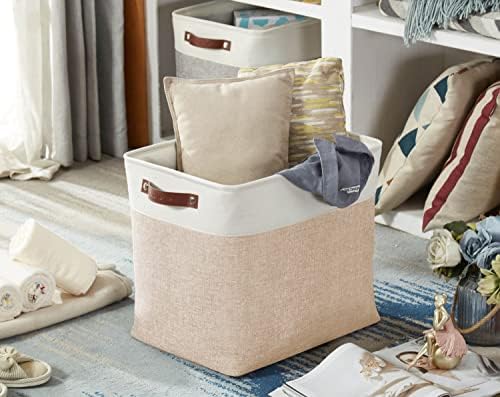 DECOMOMO Extra Large Storage Baskets, 54.5L Fabric Storage Bins 3 Pack - Image 2