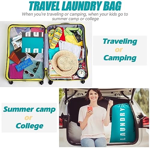 Isink Laundry Bag, 2 Pack Travel Laundry Bags - Image 6