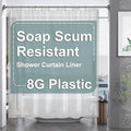 AmazerBath Crystal Clear Shower Curtain Plastic, Heavy Duty Shower Curtain 72x72 by AmazerBath