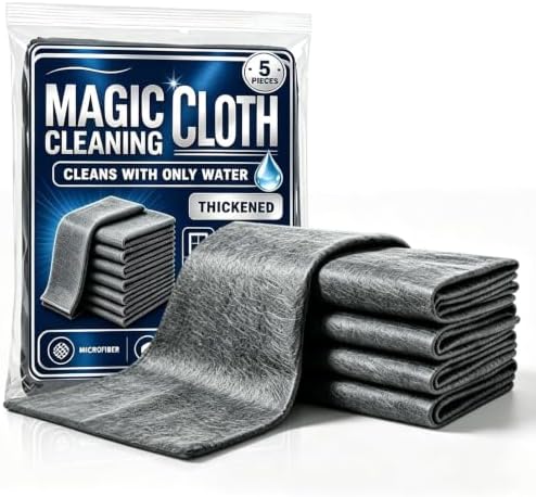 enterlent 5 Pack Magic Cleaning Cloth, Thickened Microfiber Cleaning Cloths by Unknown