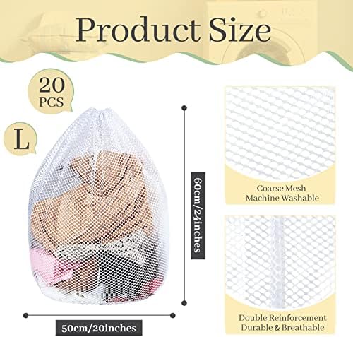 20 Pcs Mesh Laundry Bags Bulk - Image 2
