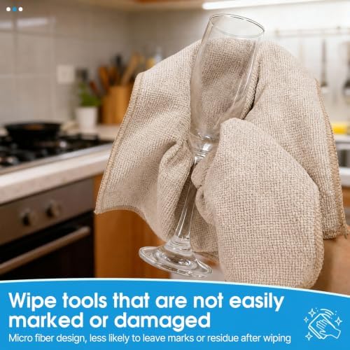 QYL Microfiber Cleaning Cloth, 12 Pack Cleaning Rags, Cleaning Towels - Image 5