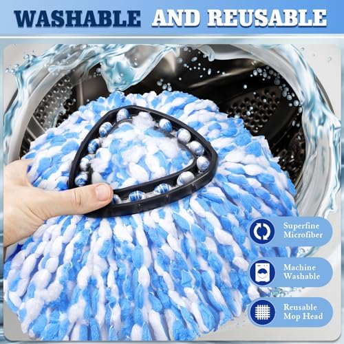 8 Pack Spin Mop Replacements Head Compatible - Image 3