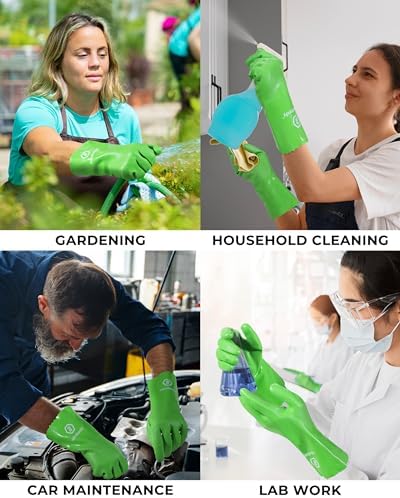 HANDLANDY Chemical Gloves, Heavy Duty Cleaning Gloves - Image 6