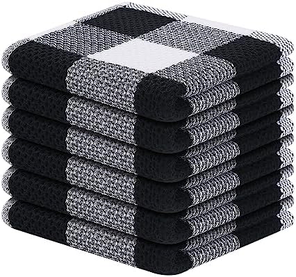 Mordimy Cotton Waffle Weave Dish Cloths, 6 Pack by Mordimy