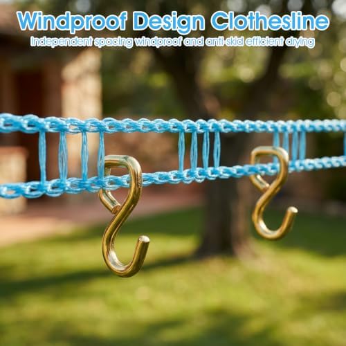 3PCS Laundry Line Portable Clothesline Windproof Nylon Drying Rope - Image 3