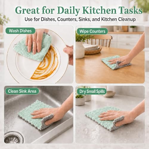 kimteny 12 Pack Dish Cloths for Washing Dishes - Image 7