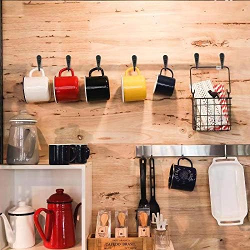 ZAYBOD 15 Pack Black Wall Hooks, Premium Zinc Alloy Coat Hook | Modern style - Image 5
