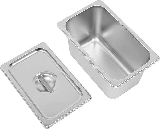 Commercial Food Warmer Stainless Steel Bain Marie Buffet Food Warmer Steam Table Electric Countertop Steam Table Container with 86-185°F Temp Control for Catering Restaurants (4-Pan)