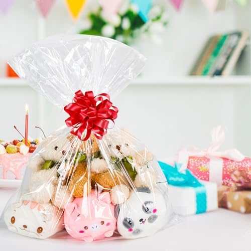 Labeol Clear Cellophane Bags 20Packs 24x30 Inch Gift Wrap - Image 3