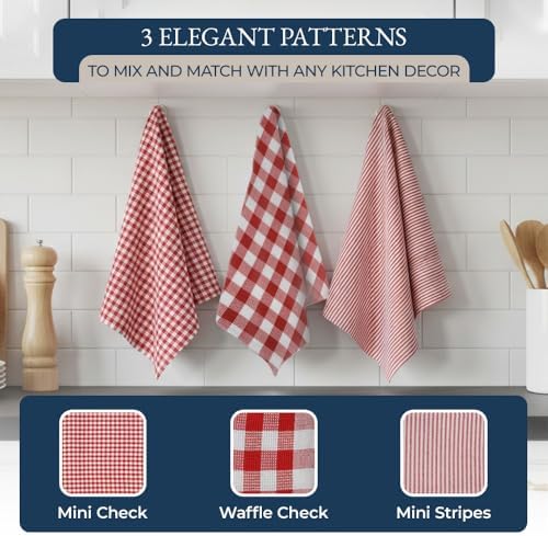 LANE LINEN Cotton Kitchen Towels and Dishcloths 20 Pack - Image 5