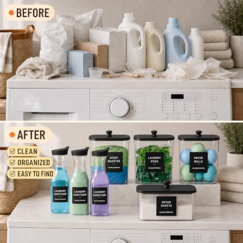 4+3 Pack Laundry Pods Containers & Dryer Sheet Holder & Laundry Detergent - Image 5