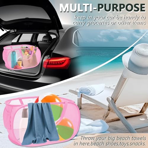 Collapsible Laundry Hamper Basket, Pop Up Mesh Foldable Bag - Image 5